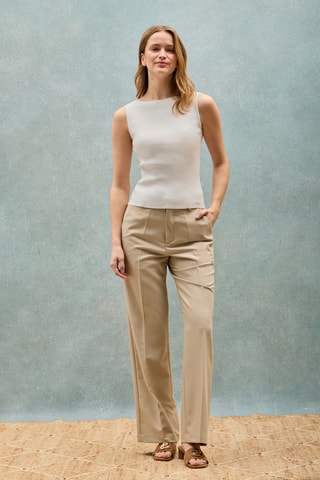 Top slim sans manches - Blanc