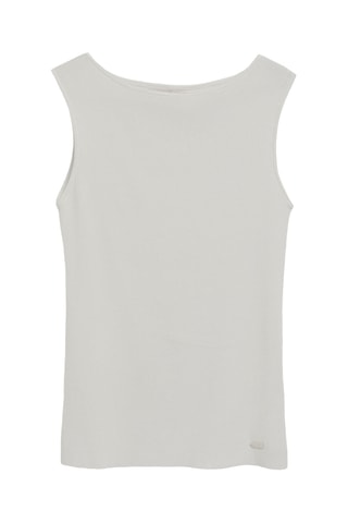 Top slim sans manches - Blanc