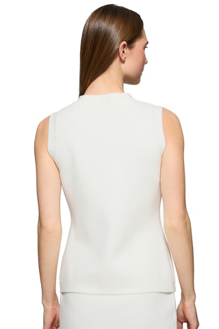 Gilet slim sans manches - Ecru