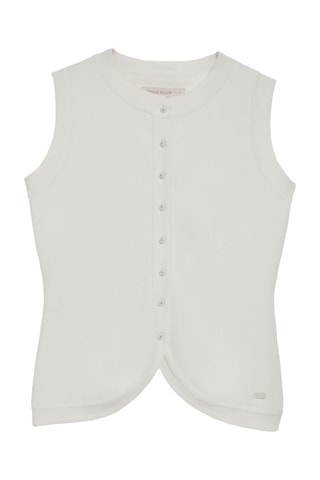 Gilet slim sans manches - Ecru
