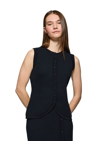 Gilet slim sans manches - Bleu marine