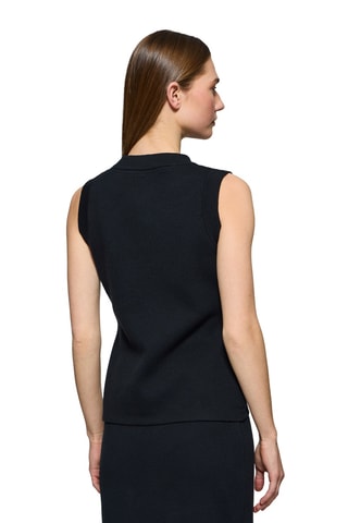 Gilet slim sans manches - Bleu marine