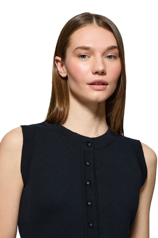 Gilet slim sans manches - Bleu marine