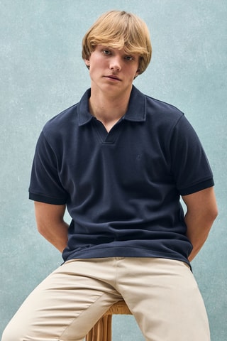 Polo regular - Bleu marine