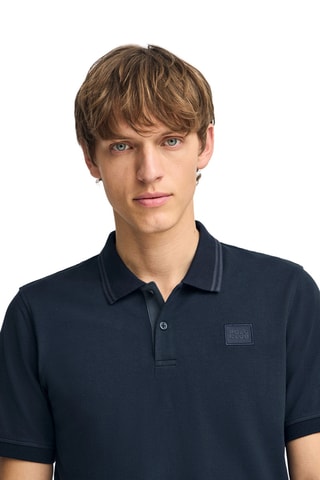 Polo relaxed - Bleu marine