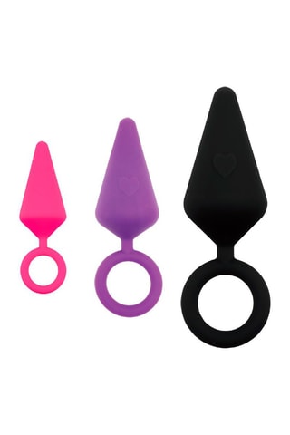 3 plus anaux en silicone - Rose, violet et noir