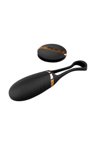 Œuf vibrant télécommandé Secret Delight - Noir et doré - 14 cm