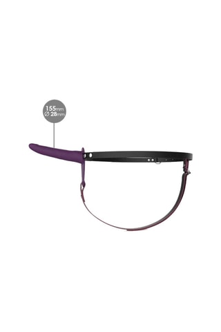 Strap-On vibrant Dildo Vibe - Noir et violet - 23 cm