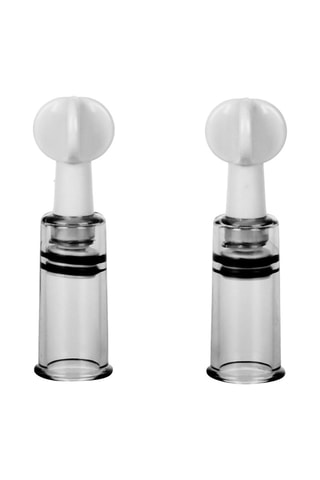 2 stimulateurs de tétons et clitoris waterproof Twist - Transparent et noir