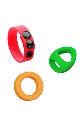 Ensemble Cockring Néon Ring - Rose et orange