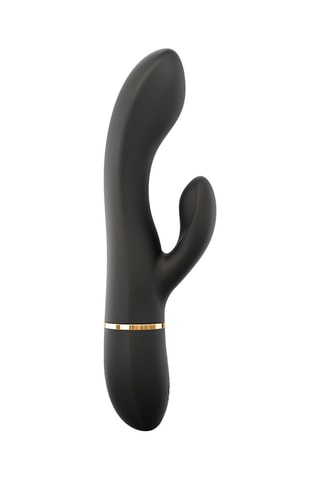 Vibromasseur Rabbit Glam waterproof - Noir - 21 cm