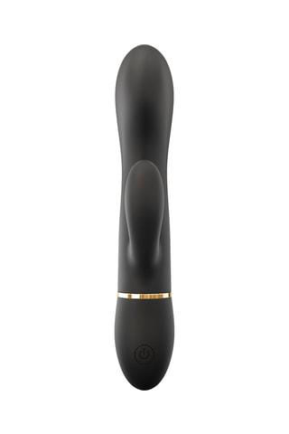 Vibromasseur Rabbit Glam waterproof - Noir - 21 cm