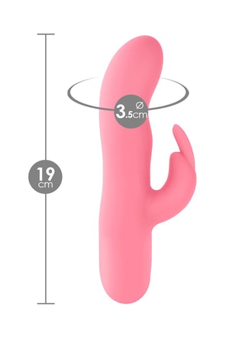 Vibromasseur Rabbit waterproof - Rose - 19 cm