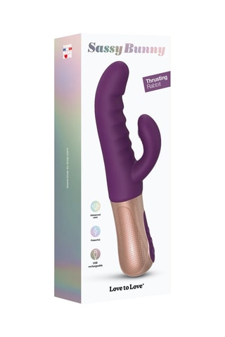 Vibromasseur Sassy Bunny - Violet - 23,7 cm