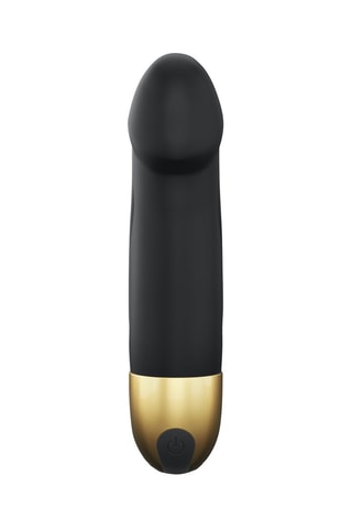 Vibromasseur Real Vibration S 2.0 - Noir et doré - 16,2 cm