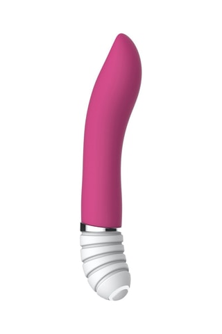 Vibromasseur waterproof Easy G.Spot Wave - Fuchsia et blanc - 23 cm