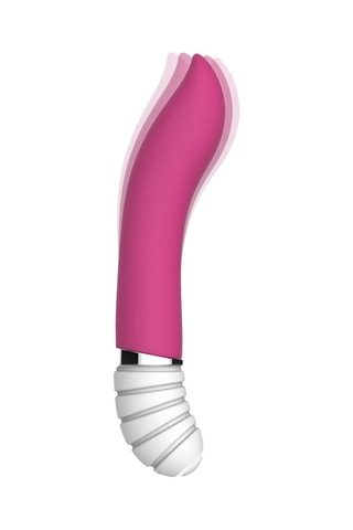 Vibromasseur waterproof Easy G.Spot Wave - Fuchsia et blanc - 23 cm