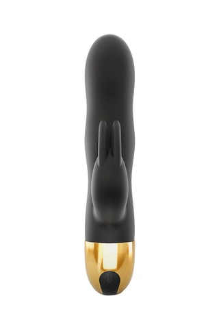 Vibromasseur waterproof Rabbit Expert G - Noir et doré - 19 cm