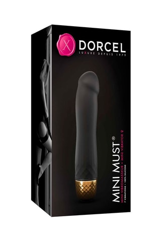 Mini vibromasseur Must - Noir et doré - 12,5 cm