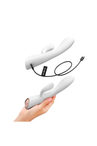 Vibromasseur Flexi Rabbit - Blanc - 21 cm
