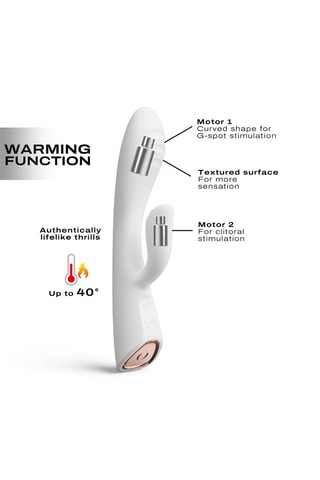 Vibromasseur Flexi Rabbit - Blanc - 21 cm