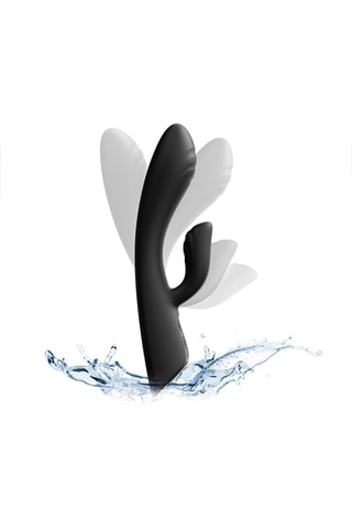 Vibromasseur Flexi Rabbit  - Noir - 21 cm