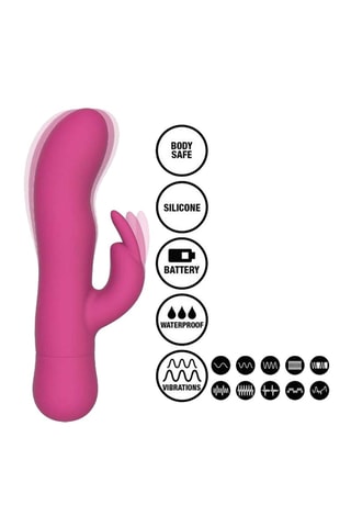 Vibromasseur Rabbit waterproof - Rose - 16 cm