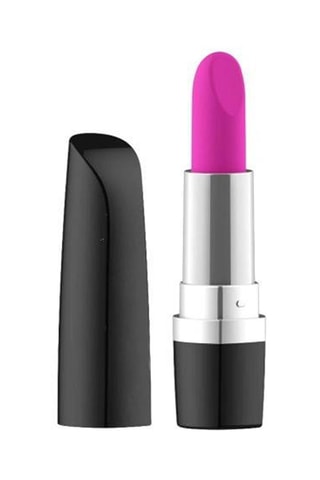 Vibromasseur Easy Lipstick - Noir et rose - 11 cm