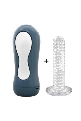 Masturbateur multisensoriel waterproof Sexpresso - Gris - 20 cm