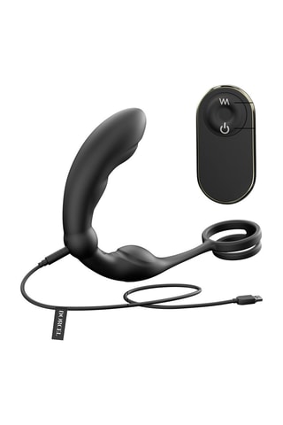 Stimulateur Prostatique P-Ring télécommandé - Noir - 18 cm