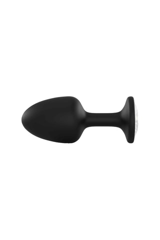 Plug anal Geisha Diamond L - Noir et argenté - 9,5 cm