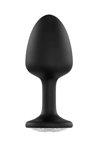 Plug anal Geisha Diamond L - Noir et argenté - 9,5 cm