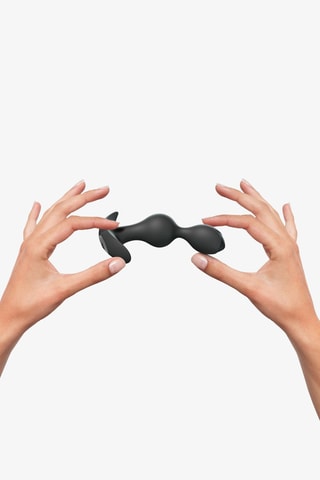 Plug anal Twinny Bud - Noir - 12 cm