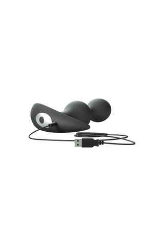 Plug anal Twinny Bud - Noir - 12 cm