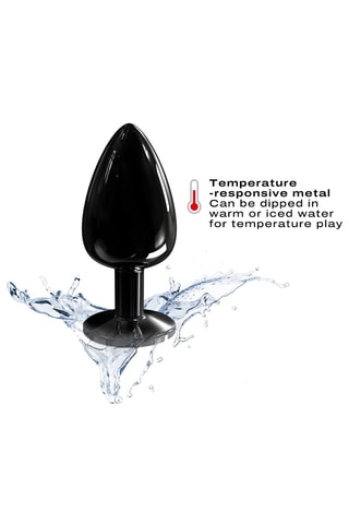 Plug anal waterproof Diamond - Noir - 6 cm