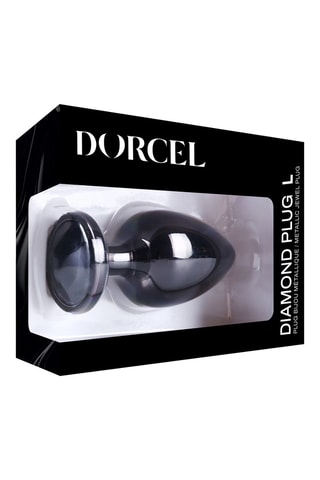 Plug anal waterproof Diamond - Noir - 6 cm