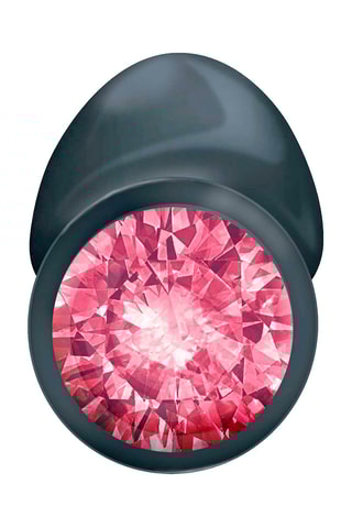 Plug anal geisha Ruby M - Noir et rose - 7,9 cm