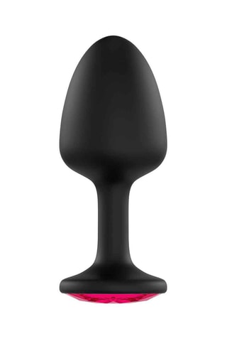 Plug anal geisha Ruby M - Noir et rose - 7,9 cm
