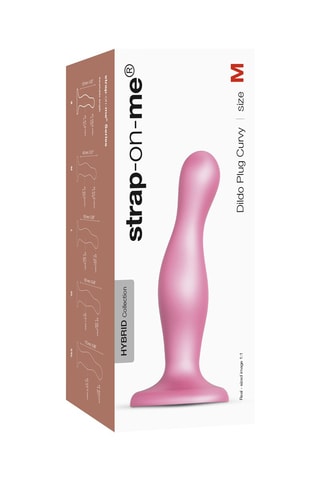 Dildo Plug Curvy Taille M -  Rose