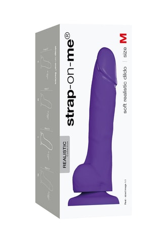 Godemiché waterproof - Taille M - Violet - 18 cm