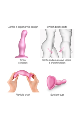 Godemiché waterproof - Taille L - Rose - 16,5 cm