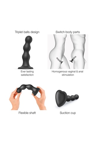 Godemiché waterproof - Taille XL - Noir - 18 cm