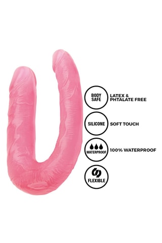 Double godemiché waterproof Dong Mini - Rose - 17 cm