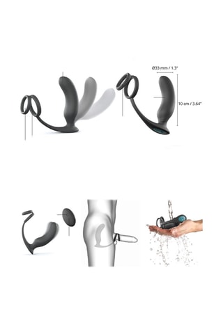 Stimulateur de prostate Double Game - Noir - 10 cm
