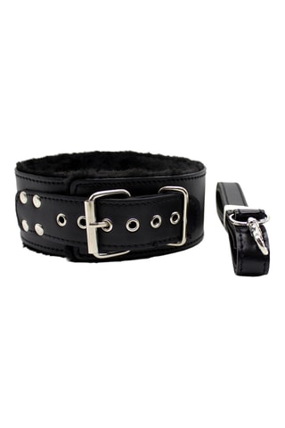 Collier et laisse - Noir