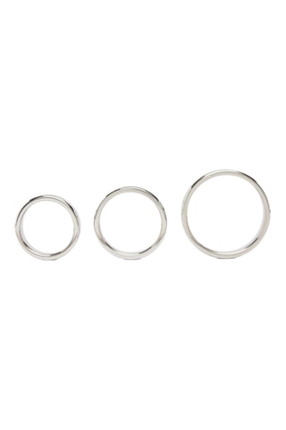 3 cockring en acier inoxydable - 35/38 et 48 mm