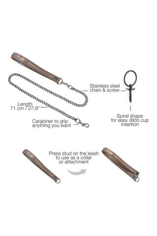 Collier et laisse - Marron