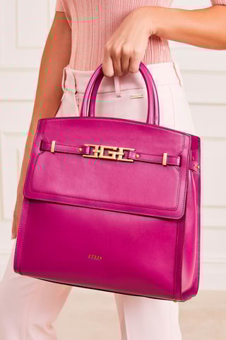 Sac à main en cuir - Fuchsia