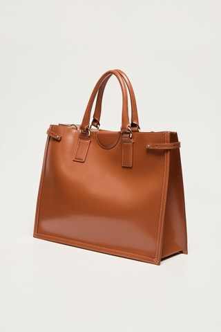 Sac à main en cuir Issa - Marron