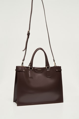 Sac à main en cuir Issa - Marron foncé